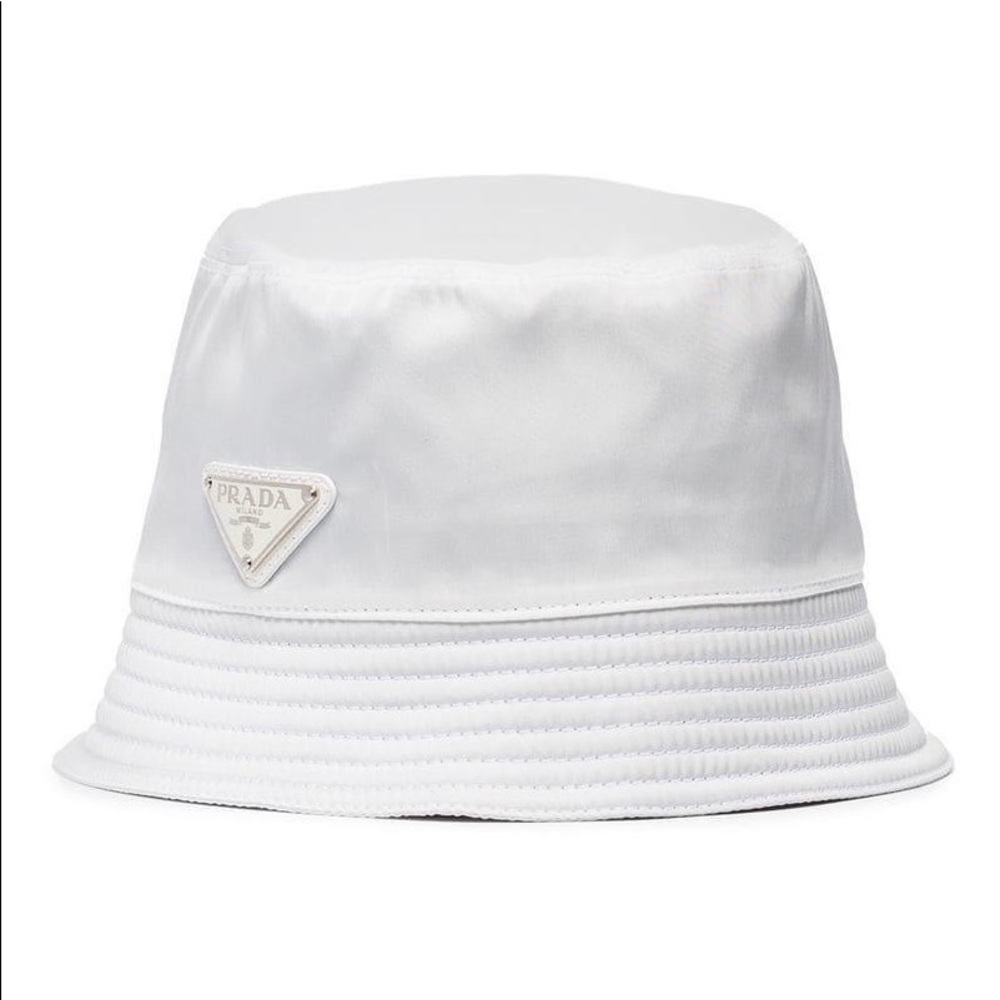 Prada white re-nylon bucket hat